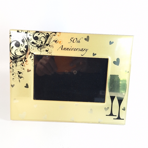 50th Anniversary Celebration Package Picture Frame Cake Topper Serving - Picture 8 of 10